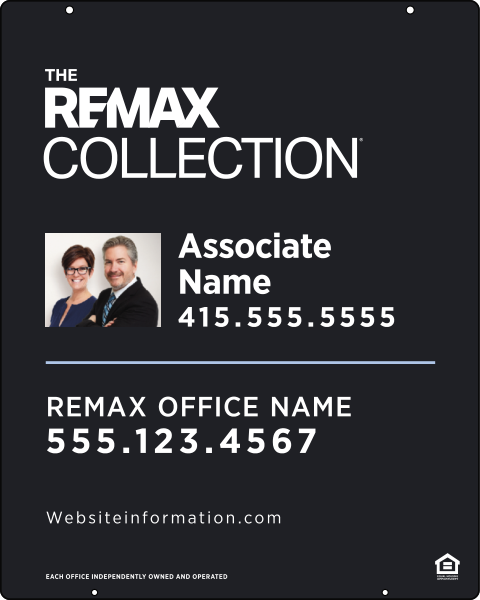 Collection Associate Name w Photo Hanging Sign Panel,  30h x 24w, Steel